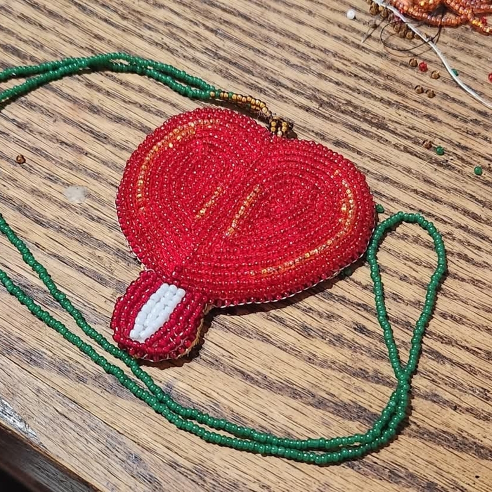 Handcrafted Beaded Heart Necklace